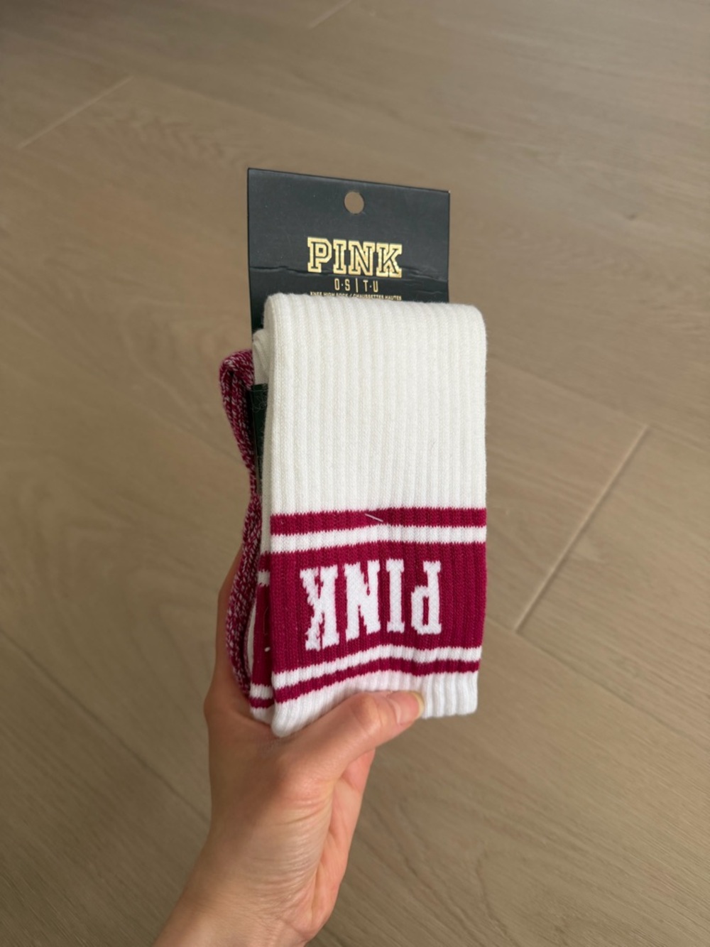 PINK 2 Pairs of Knee High Socks